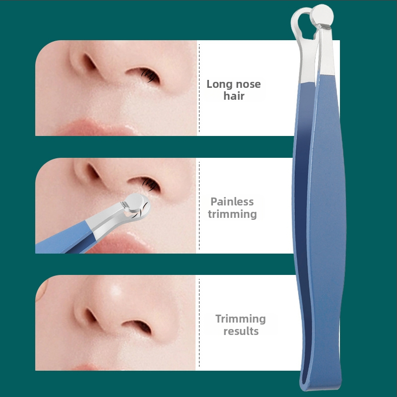 Nosový zastrihávač z nerezovej ocele, ručný, umývateľný, bez batérie