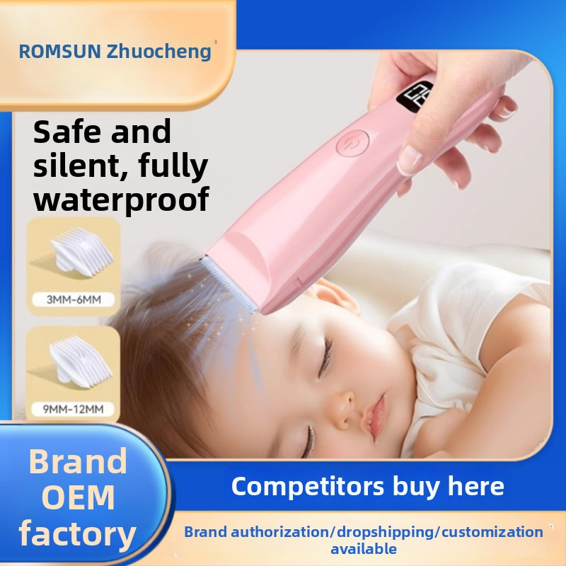 Detský strihač vlasov – tichý chod, automatické odsávanie vlasov, nabíjateľný, 5W, vodotesný, elektrický strojček