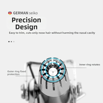 Zhuoqi zastrihávač nosových chĺpkov – nerezová oceľ, napájanie zo zásuvky, plne umývateľný