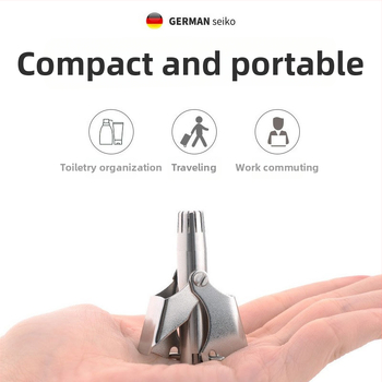 Zhuoqi zastrihávač nosových chĺpkov – nerezová oceľ, napájanie zo zásuvky, plne umývateľný