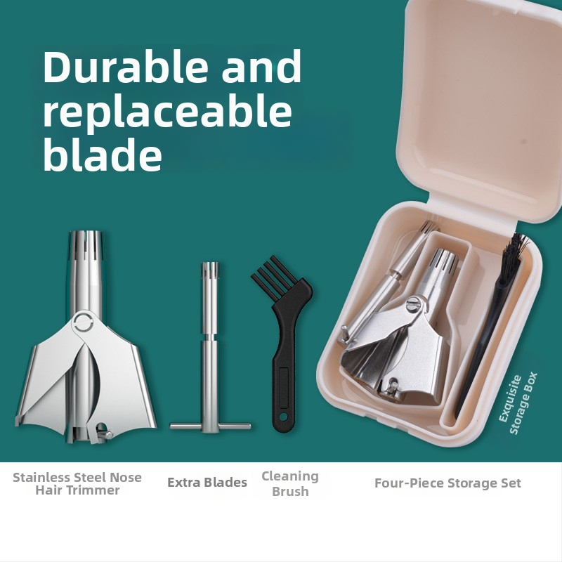 Zhuoqi zastrihávač nosových chĺpkov – nerezová oceľ, napájanie zo zásuvky, plne umývateľný