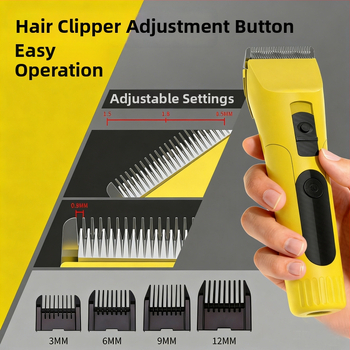  Elektrikus hajvágó gép levehető, mosható pengefejjel, rozsdamentes acél pengék, beépített 2000–4000 mAh akkumulátor, újratölthető, vízálló