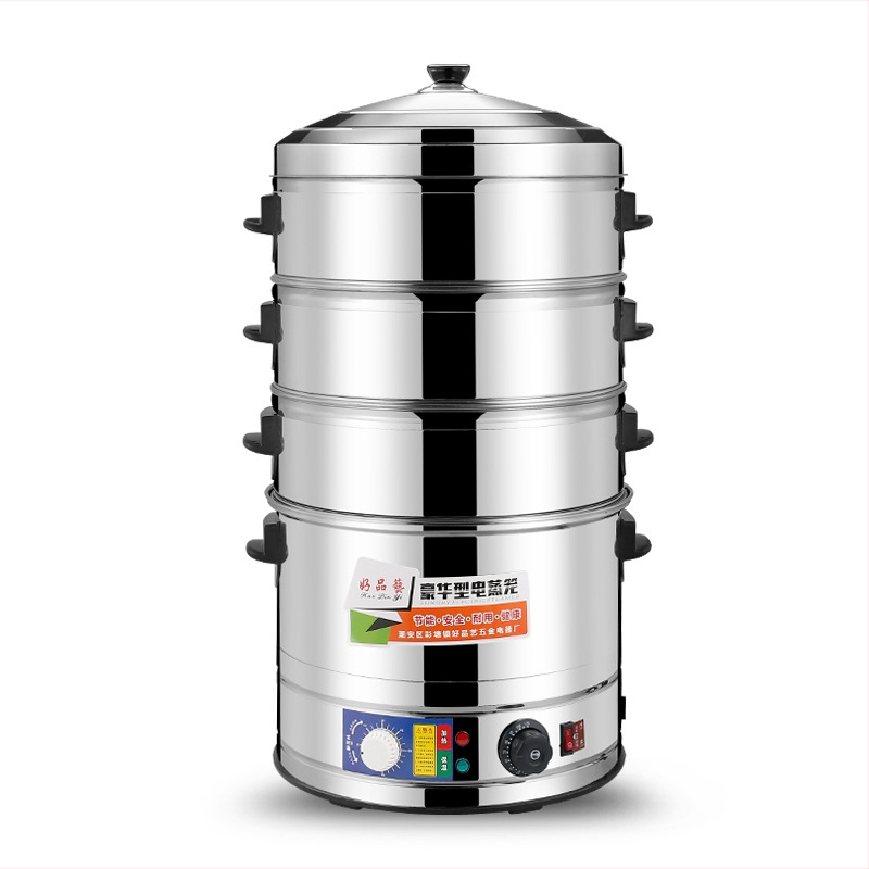 Komerčný elektrický parník s viac ako tromi vrstvami, objem 10 L+ , 3200 W, 220 V / 50 Hz, mechanické ovládanie