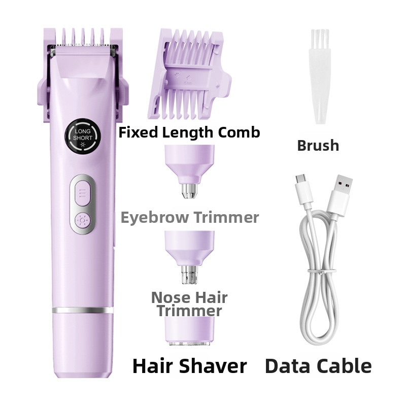USB napájaný viacúčelový epilátor a holiaci stroj pre ženy a mužov; zastrihávanie obočia a chĺpkov nosa; štyri vymeniteľné hlavy