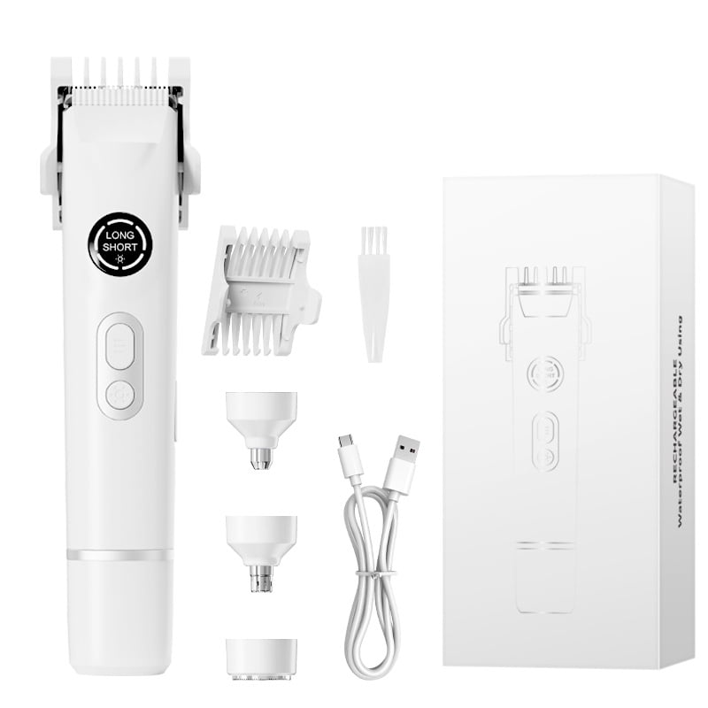 USB-töltésű, többfunkciós epilátor és borotva nőknek és férfiaknak; szemöldök- és orrszőr-trimmelő; négy cserélhető fej