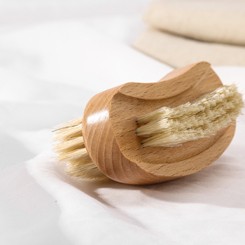 Βούρτσα καθαρισμού νυχιών με ξύλινο χερούλι, τρίχες sisal, φορητός τύπος με ιμάντα — OEM