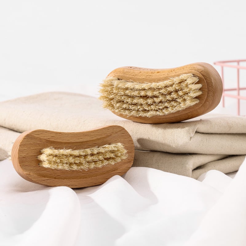 Βούρτσα καθαρισμού νυχιών με ξύλινο χερούλι, τρίχες sisal, φορητός τύπος με ιμάντα — OEM