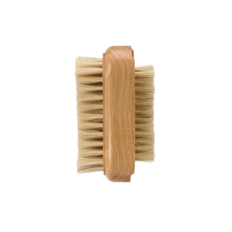 Βούρτσα καθαρισμού νυχιών με ξύλινο χερούλι, τρίχες sisal, φορητός τύπος με ιμάντα — OEM