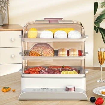 Yangzi TY00188 Aburitor electric cu trei etaje, 24L, 800W, vas interior PP