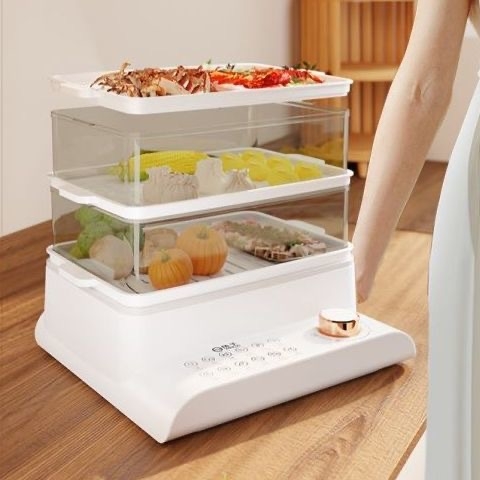 Yangzi TY00188 Aburitor electric cu trei etaje, 24L, 800W, vas interior PP