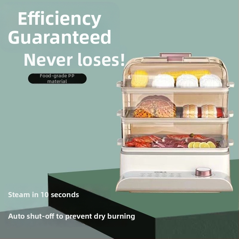 Yangzi TY00188 Aburitor electric cu trei etaje, 24L, 800W, vas interior PP