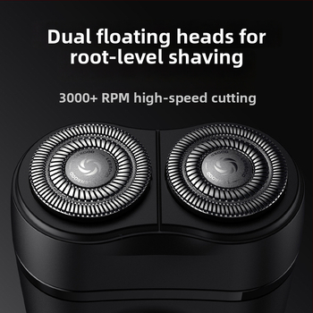 Elektrický holiaci strojček Neighbor Deer s rotačnou hlavou s dvoma čepeľami, plávajúca hlava, vstavaná batéria 800–1000 mAh