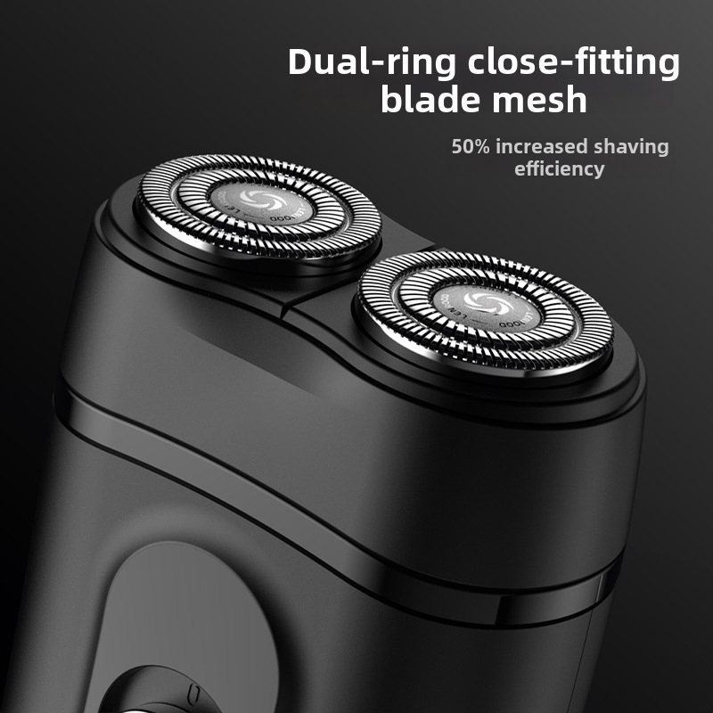 Elektrický holiaci strojček Neighbor Deer s rotačnou hlavou s dvoma čepeľami, plávajúca hlava, vstavaná batéria 800–1000 mAh