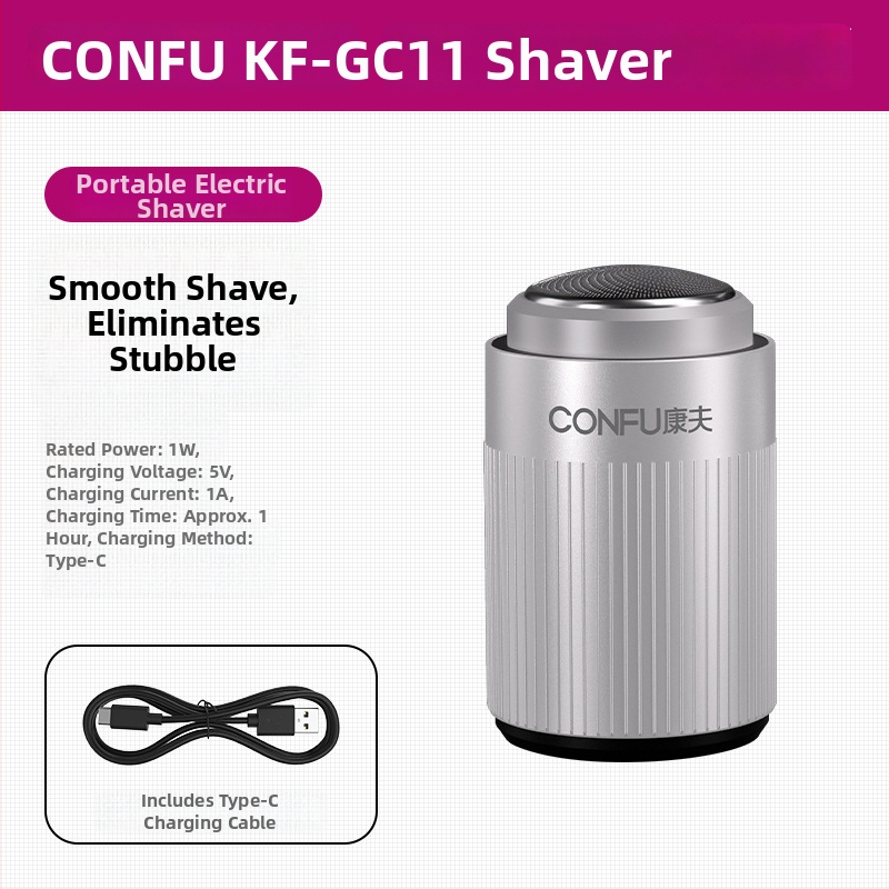 Elektrický holiaci strojček Neighbor Deer s rotačnou hlavou s dvoma čepeľami, plávajúca hlava, vstavaná batéria 800–1000 mAh