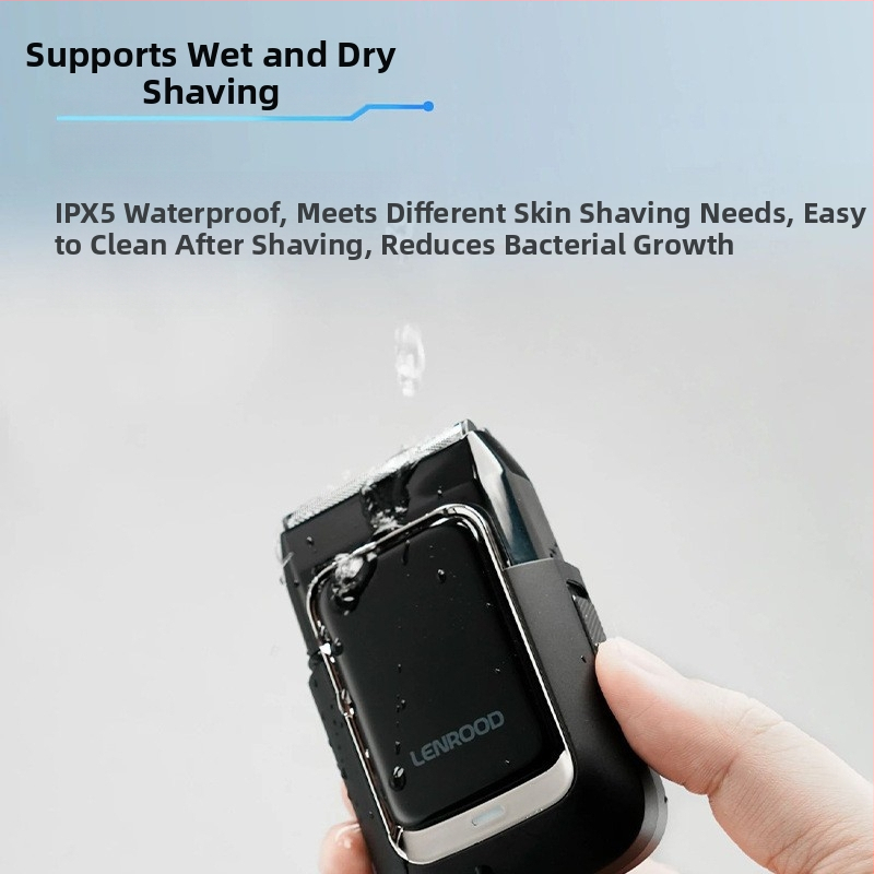 Elektrický holiaci strojček Neighbor Deer s rotačnou hlavou s dvoma čepeľami, plávajúca hlava, vstavaná batéria 800–1000 mAh