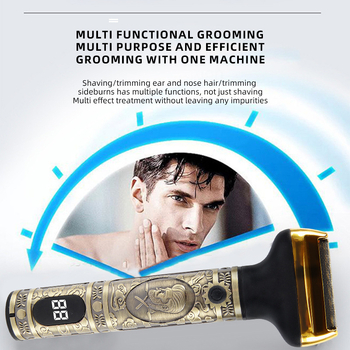 Trimer za nosne dlačice s dvostrukom glavom, LED zaslon, punjivi, mokro i suho korištenje, više od 60 minuta rada