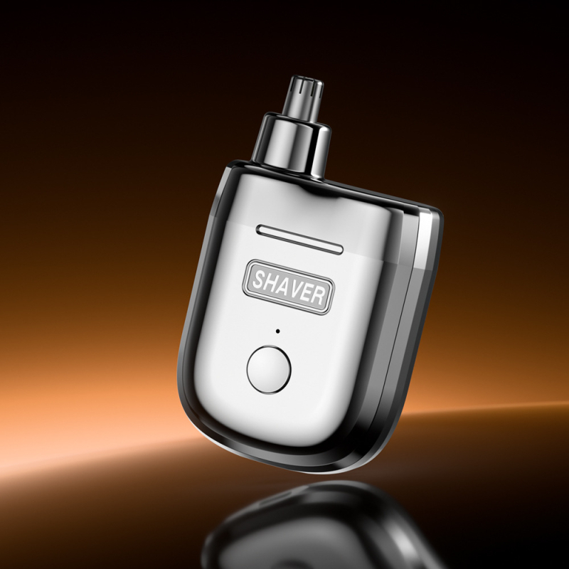 Električni trimer za nos i bradu s magnetskom dvostrukom glavom – prijenosni, punjivi, odvojiva i periva glava