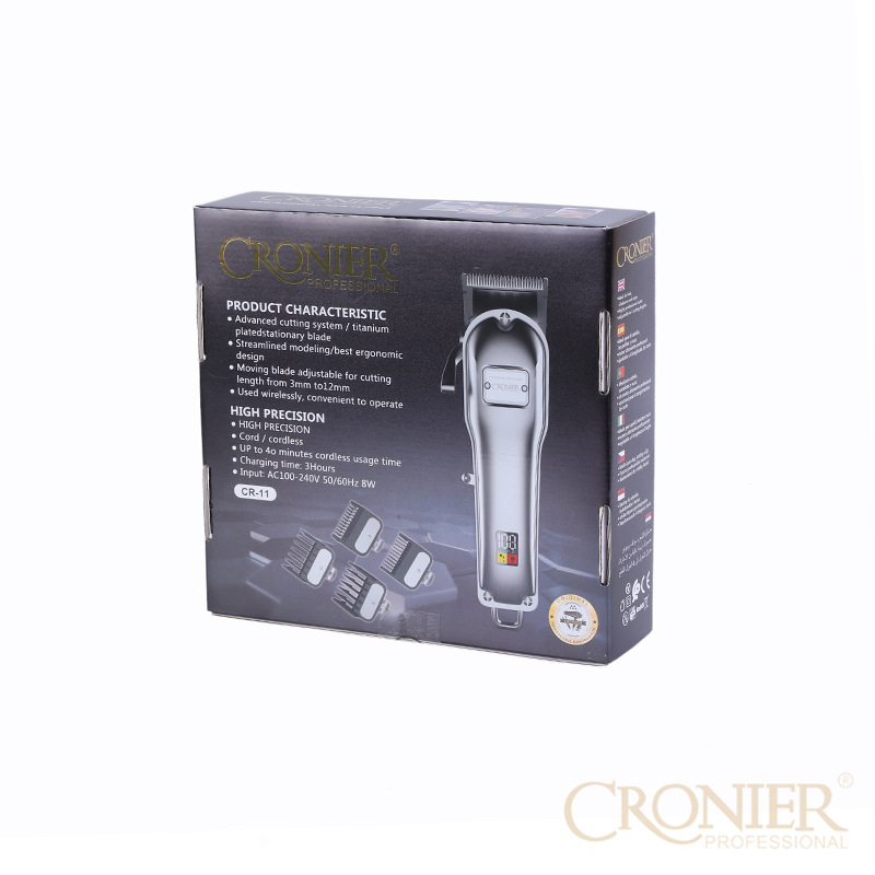 CRONIER CR-11 punjivi višefunkcionalni uređaj za šišanje kose za odrasle i djecu, model 032608, vodootporan