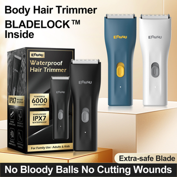 Trimmer pentru păr corporal – Reîncărcabil, Rezistent la apă, Motor cu perie, Lamă ceramică, Baterie încorporată 500–800 mAh, autonomie 1–3 h