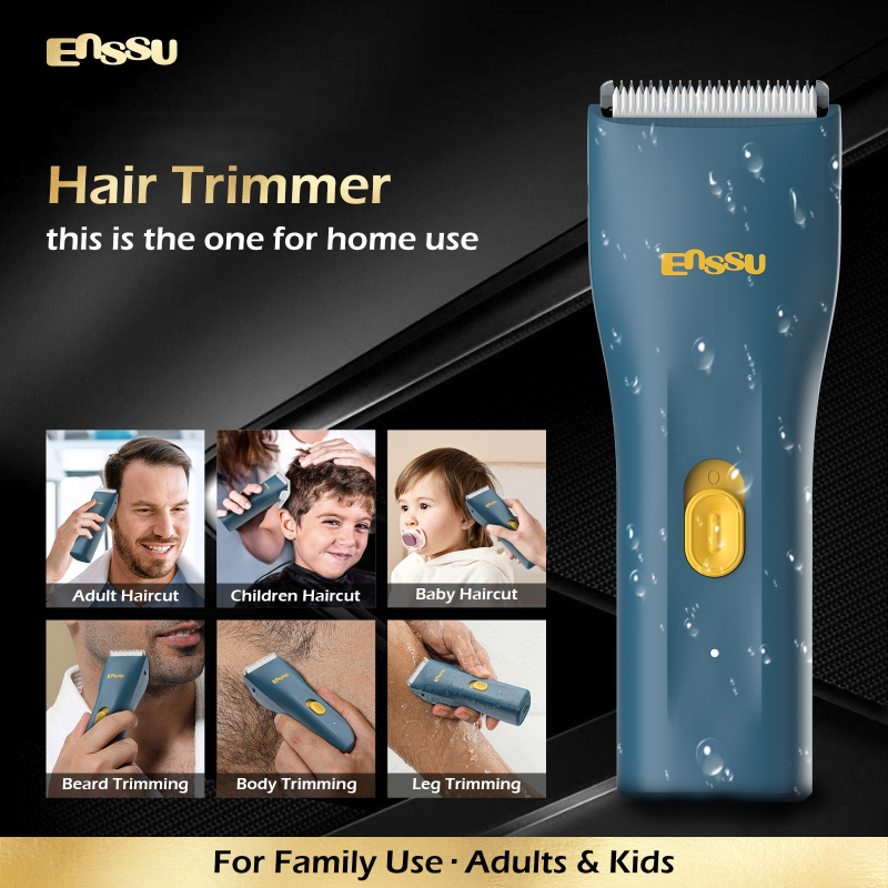 Trimmer pentru păr corporal – Reîncărcabil, Rezistent la apă, Motor cu perie, Lamă ceramică, Baterie încorporată 500–800 mAh, autonomie 1–3 h