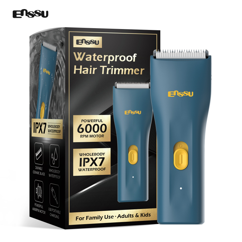 Trimmer pentru păr corporal – Reîncărcabil, Rezistent la apă, Motor cu perie, Lamă ceramică, Baterie încorporată 500–800 mAh, autonomie 1–3 h