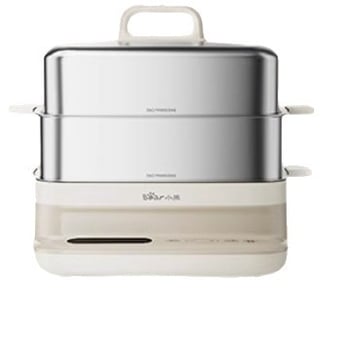 Bear gătitor cu aburi electric, din oțel inoxidabil, două niveluri, 16,5 L, 2000 W, control cu microcomputer, 220 V.