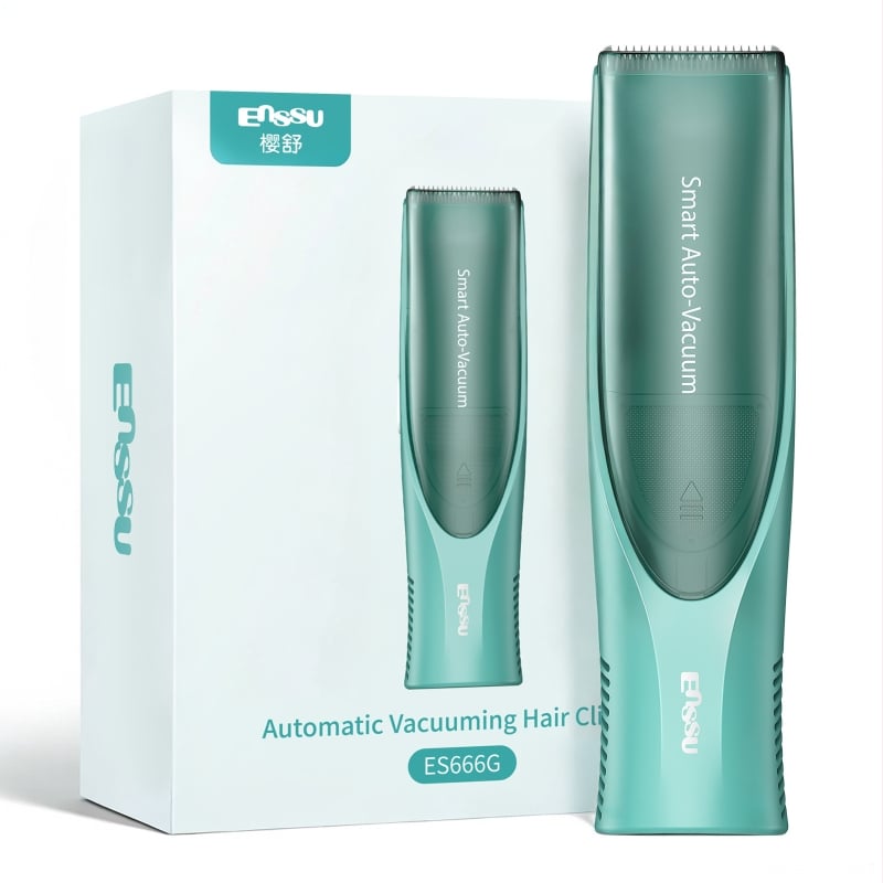 Detský holiaci strojček na vlasy - Ultra tichý s automatickým odsávaním vlasov - 5W, Nabíjateľný, Nepremokavý, Enssu (Pôvod Guangzhou)