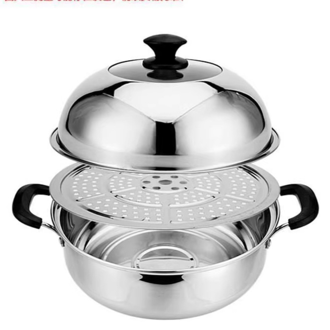 Vas de aburi, oțel inoxidabil 201, design saună, compatibil cu aragaz pe gaz și plită cu inducție