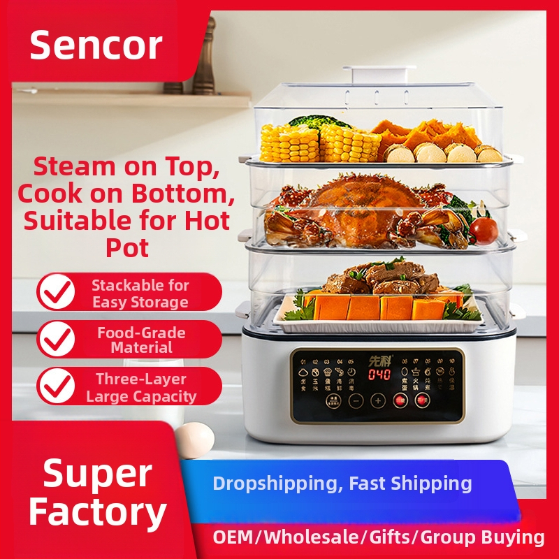 Elektrický parný hrniec XH-D20, tri vrstvy, kapacita 10 L a viac, výkon 800 W, riadenie mikroprocesorom