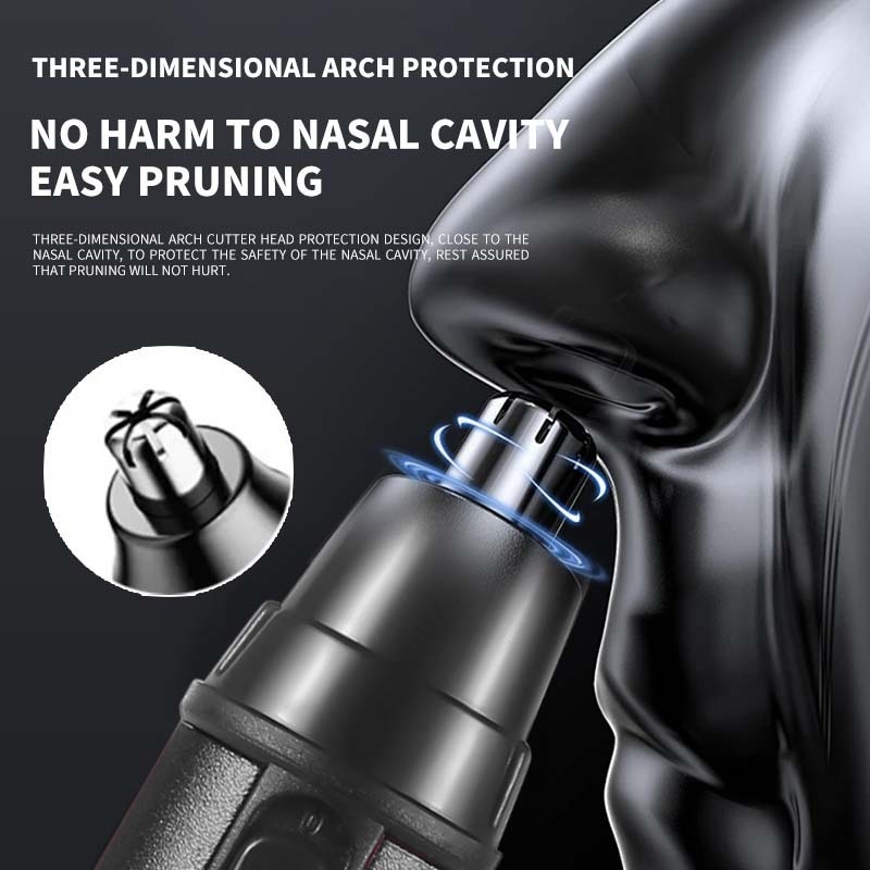 Električni trimer za nosne dlačice, s ugrađenom baterijom, punjiv, odvojiva oštrica, ABS kućište, trajanje baterije preko 7 dana