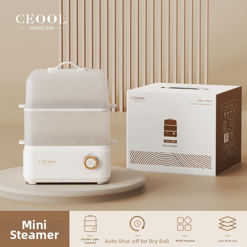 GC-XZG01 Dvojpodlažná elektrická parovač pre vajíčka a zeleninu, kapacita 18 vajec, 200W, 220V, automatické vypínanie