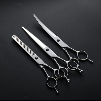 Háziállat-gondozó olló készlet görbült ollóval, professzionális kutyaápolási eszköz — Márka Hanchuang