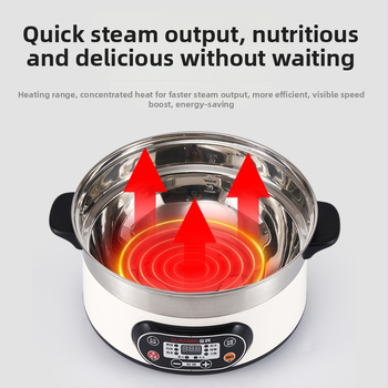 Elektrický parný hrniec s vnútorným nerezovým zásobníkom, 1500 W, jednovrstvový, pre 4–5 osôb, zahrievanie 6–10 min
