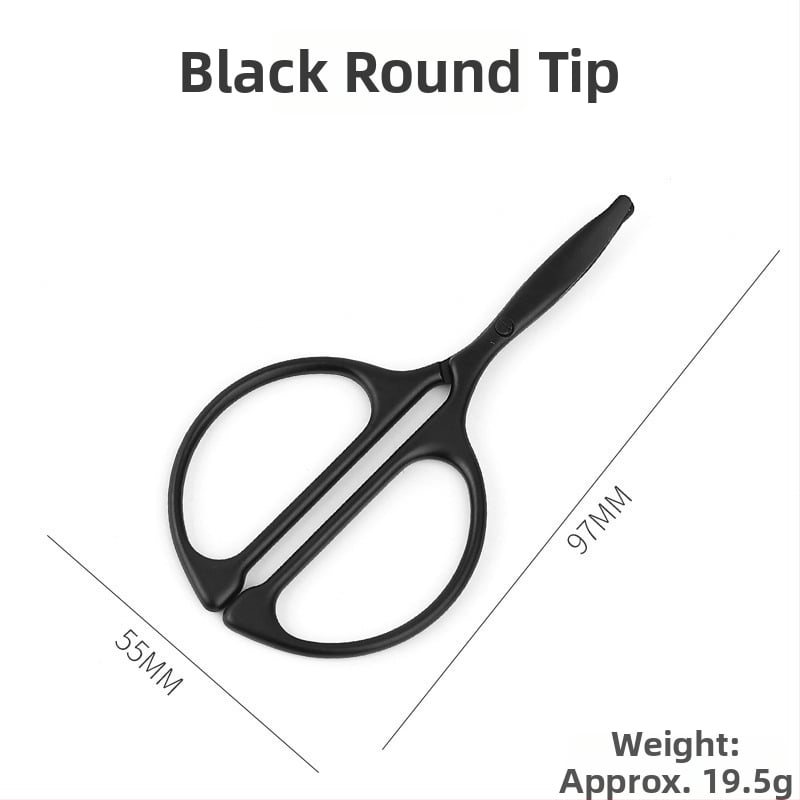 Sada nerezových nožničiek s guľatou špičkou na starostlivosť — trimer na nosové chĺpky, nožnice na obočie a kozmetické účely, ručný presný nástroj