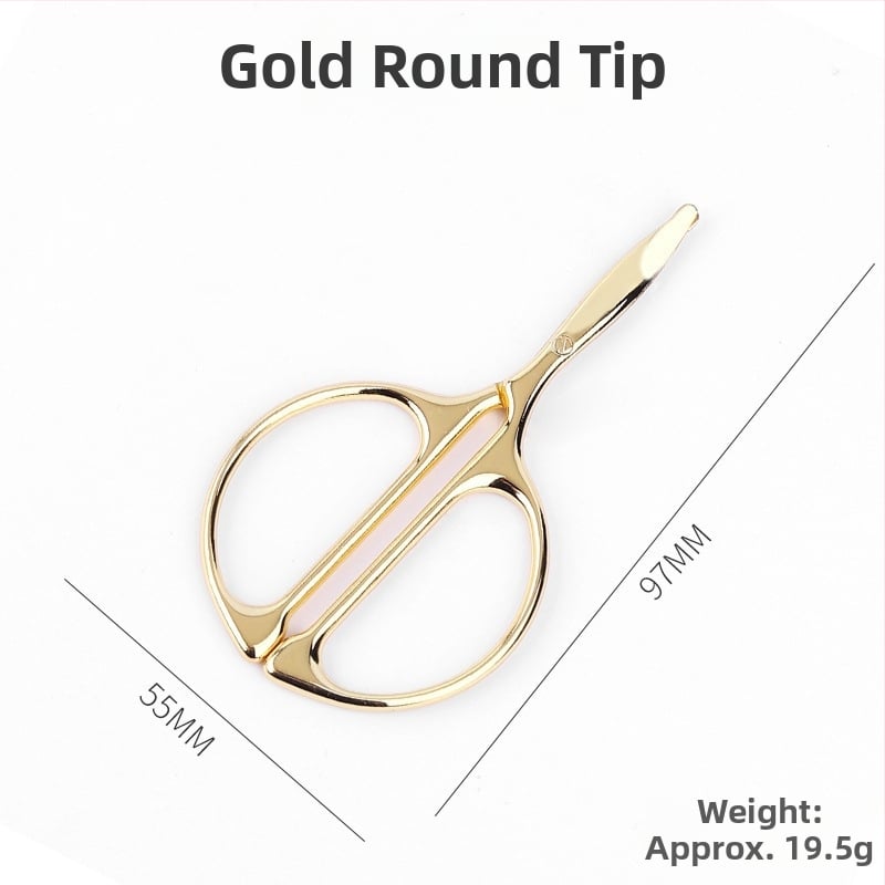 Sada nerezových nožničiek s guľatou špičkou na starostlivosť — trimer na nosové chĺpky, nožnice na obočie a kozmetické účely, ručný presný nástroj