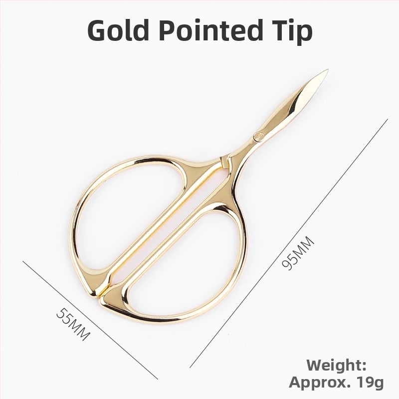 Sada nerezových nožničiek s guľatou špičkou na starostlivosť — trimer na nosové chĺpky, nožnice na obočie a kozmetické účely, ručný presný nástroj