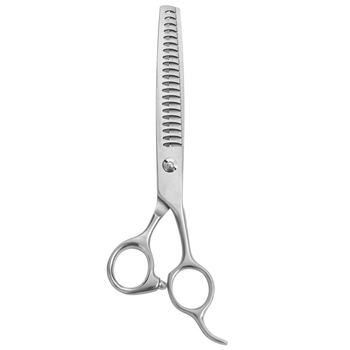 Kisállatok ápoló olló, rozsdamentes acél, matt felület, súly 70 g, nyitási szélesség 80 mm