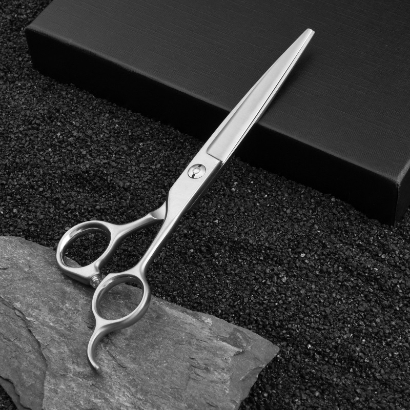 Kisállatok ápoló olló, rozsdamentes acél, matt felület, súly 70 g, nyitási szélesség 80 mm