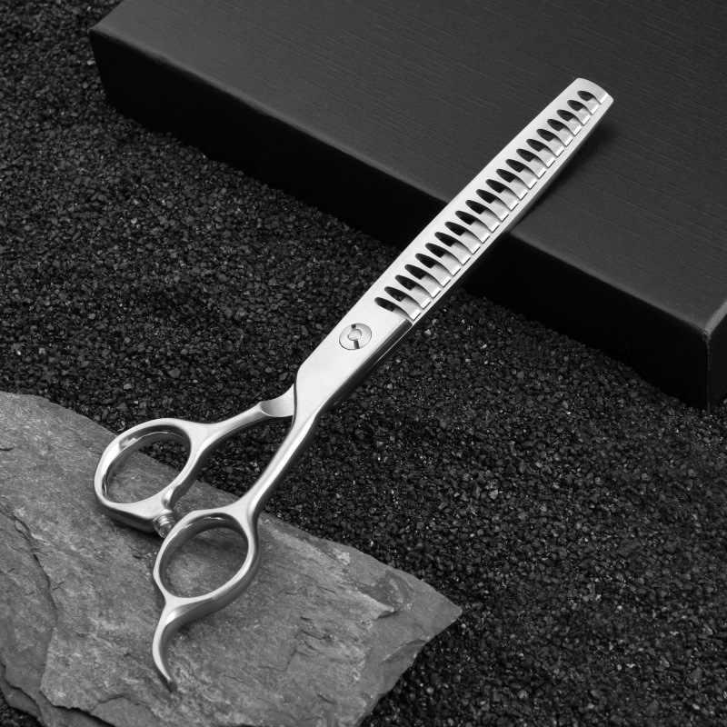 Kisállatok ápoló olló, rozsdamentes acél, matt felület, súly 70 g, nyitási szélesség 80 mm