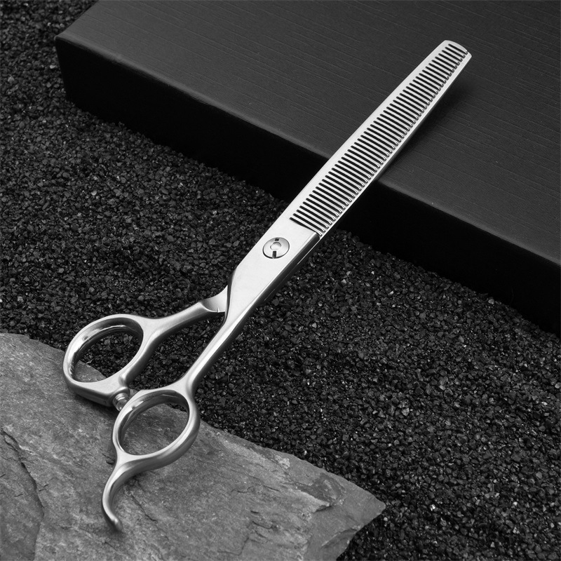 Kisállatok ápoló olló, rozsdamentes acél, matt felület, súly 70 g, nyitási szélesség 80 mm