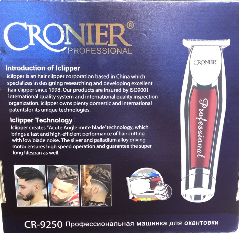 CRONIER CR-9250 bežični uređaj za šišanje kose, za kućnu upotrebu, vodootporan, snaga 8