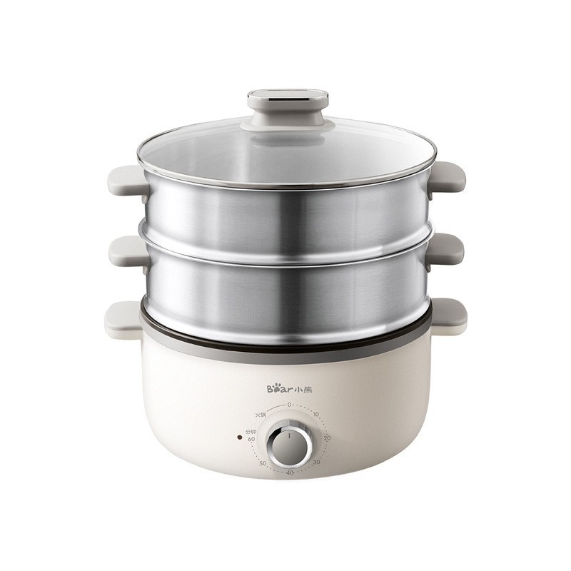 Bear cuptor cu aburi electric cu două niveluri, capacitate 9,5 L, control microcomputer, vas interior din oțel inox 304, putere 1000W