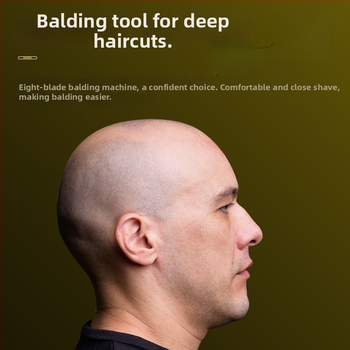 Elektrické holiace zariadenie na plešatú hlavu, výdrž batérie 60+ minút, dvojité napájanie (nabíjanie/zo zásuvky), motor s kefkami, batéria 6000 mAh+ vymeniteľná