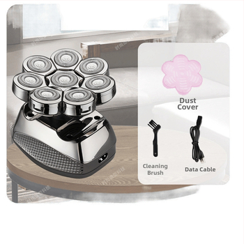 Elektrické holiace zariadenie na plešatú hlavu, výdrž batérie 60+ minút, dvojité napájanie (nabíjanie/zo zásuvky), motor s kefkami, batéria 6000 mAh+ vymeniteľná