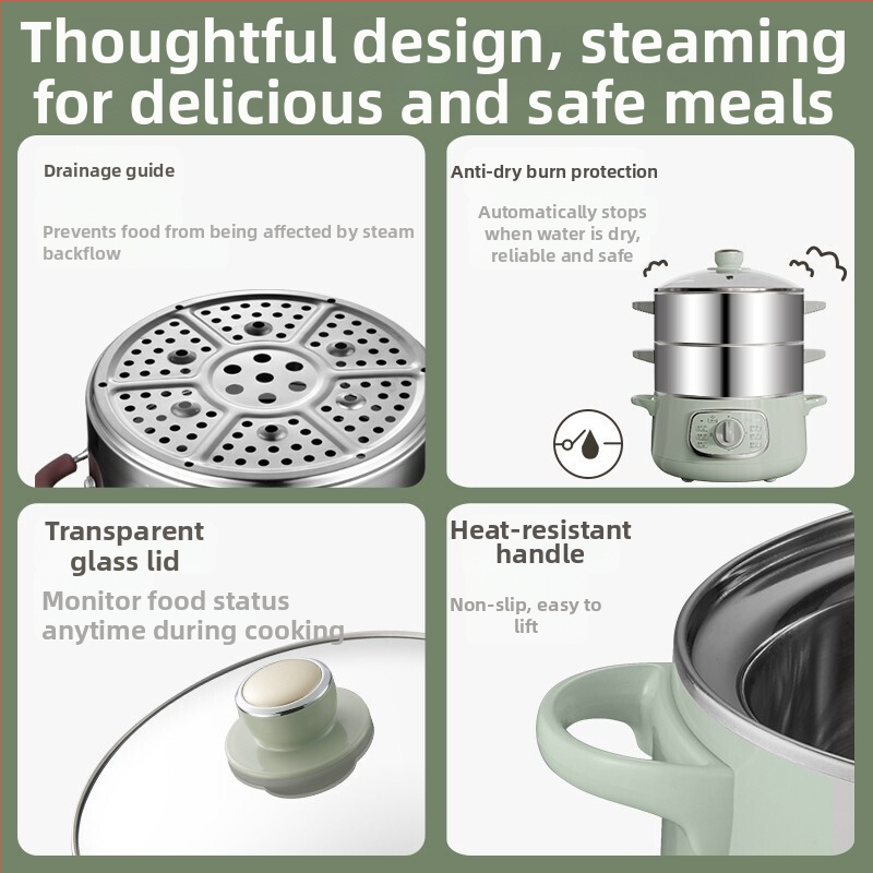 Aburitor electric Little Bear DZG-D80G5, 2 niveluri, 10L, oțel inoxidabil, 1300W, 220V