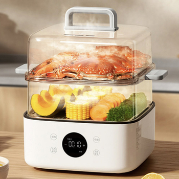 Aburitor electric Xiaomi Mijia, cu trei etaje, 13 L capacitate, control prin atingere, 1500W, recipient interior din oțel inoxidabil