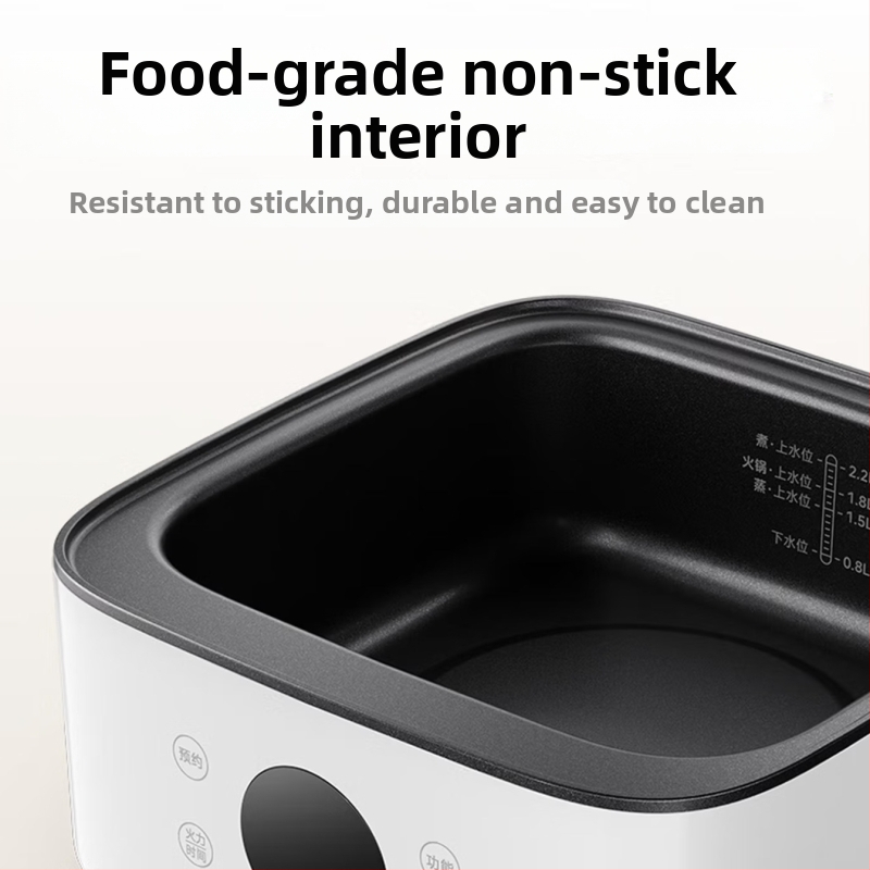 Aburitor electric Xiaomi Mijia, cu trei etaje, 13 L capacitate, control prin atingere, 1500W, recipient interior din oțel inoxidabil