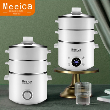 Aburitor electric multifuncțional pentru uz casnic, cu 3 niveluri, 2L capacitate, model Z666, 1000W, recipient interior din oțel inoxidabil 304