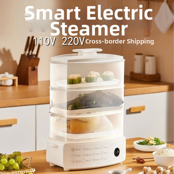 Elektrický parný hrniec ZG-02, 12 l objem, 3-poschodová konštrukcia, 100-240 V, 900 W