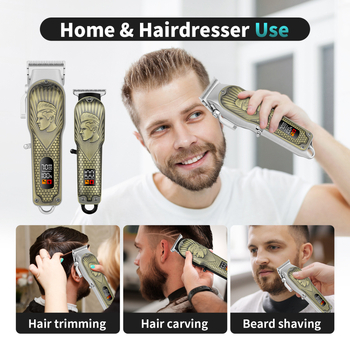 Mașină de tuns păr reîncărcabilă, cu motor fără perii, lame din oțel inoxidabil, baterie încorporată 1200–2000mAh, timp de funcționare 1–3 h, zgomot sub 36 dB